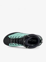 Buty trekkingowe damskie Scarpa Mescalito TRK Planet GTX. Zielone buty trekkingowe Scarpa, bez wzorów, z gore-texu, bez zapięcia, trekkingowe, gore-tex. Za 798.59 zł.