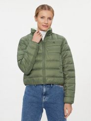 Calvin Klein Jeans Kurtka puchowa J20J222585 Zielony Regular Fit. Zielone kurtki Calvin Klein Jeans, s, bez wzorów, z jeansu, bez kaptura. Za 459.99 zł.