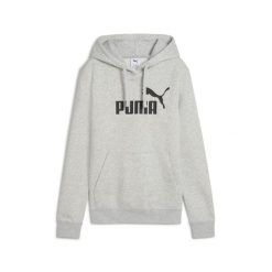 Damska bluza z kapturem z logo No.1 ESS PUMA. Szare bluzy Puma, uniwersalny, bez wzorów, sportowe, bez ramiączek, z kapturem. Za 219.00 zł.