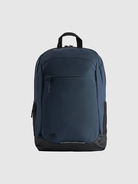 4F Plecak miejski (20 L) z zapinaną kieszenią na laptop - granatowy Uniwersalny. Niebieskie plecaki 4f, bez wzorów, z materiału, bez dodatków. Za 149.99 zł.