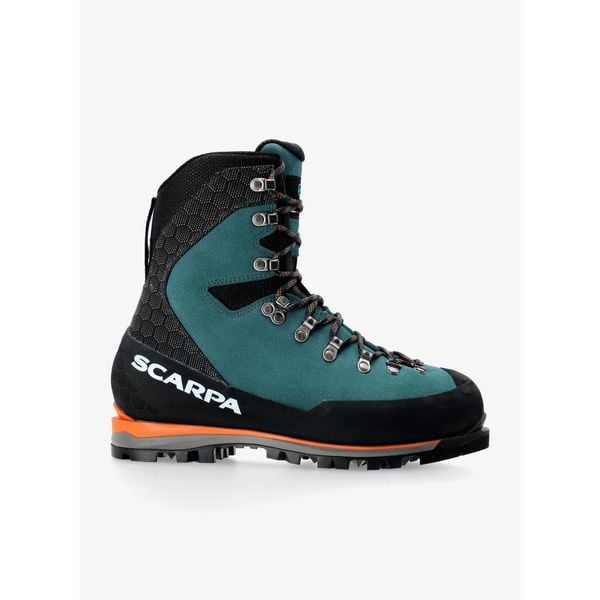 Buty wysokogórskie Scarpa Mont Blanc GTX. Zielone buty trekkingowe Scarpa, bez wzorów, bez zapięcia, trekkingowe. Za 989.99 zł.