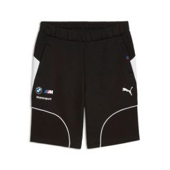 Szorty dla dzieci Puma BMW Motorsport. Czarne szorty Puma, bez wzorów, młodzieżowe. W wyprzedaży za 154.90 zł.