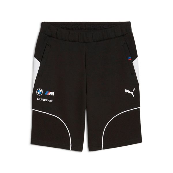 Szorty dla dzieci Puma BMW Motorsport. Czarne szorty Puma, bez wzorów, młodzieżowe. W wyprzedaży za 154.90 zł.