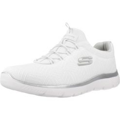 Kapcie SKECHERS SUMMITS Biały. Białe kapcie Skechers, bez wzorów, z materiału. Za 281.90 zł.