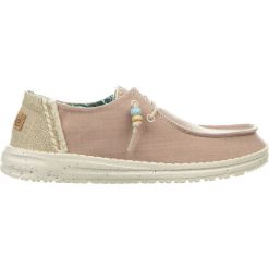 Półbuty HeyDude Wendy Natural Rose 003262, Beżowy, Skóra naturalna. Brązowe półbuty wsuwane HeyDude, na lato, bez wzorów, z bawełny, boho, bez obcasa. Za 289.99 zł.