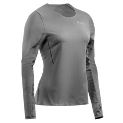 Koszulka sportowa do biegania z długim rękawem CEP damska. Szare t-shirty sportowe CEP, xs, bez wzorów, bez ramiączek, do biegania. Za 209.00 zł.