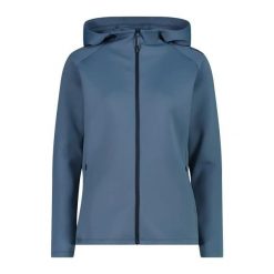 Damska rozciągliwa bluza z kapturem z pełnym zamkiem błyskawicznym 4-way CMP. Czarne bluzy CMP, l, bez wzorów, bez ramiączek, z kapturem. Za 258.50 zł.