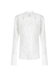 Patrizia Pepe Koszula | DC0142/A23 | Kobieta | Biały. Białe koszule Patrizia Pepe, s, bez wzorów, z bawełny, eleganckie, bez kołnierzyka, bez ramiączek. W wyprzedaży za 349.00 zł.