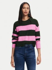 Desigual Sweter Hamilton 24WWJF30 Różowy Regular Fit. Czerwone swetry Desigual, xl, bez wzorów, z syntetyku, bez ramiączek. Za 239.99 zł.