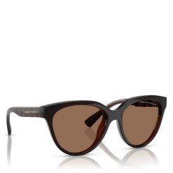 Okulary przeciwsłoneczne Armani Exchange. Brązowe okulary przeciwsłoneczne Armani Exchange, bez wzorów. Za 309.99 zł.