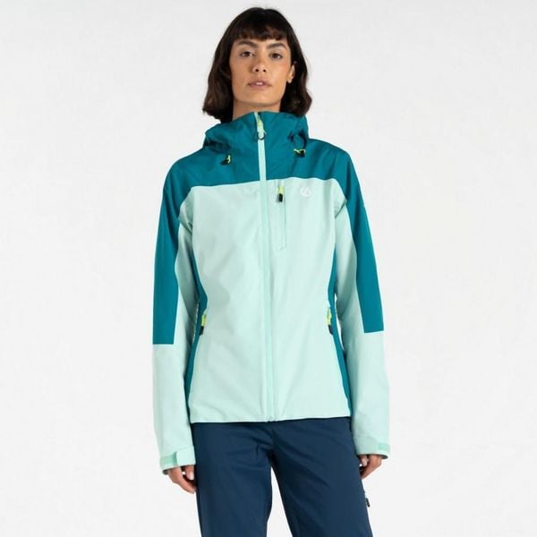 Kurtka przeciwdeszczowa damska Mountain Series. Zielone kurtki przeciwdeszczowe Dare 2b, bez wzorów, z materiału, bez kaptura, trekkingowe. Za 189.99 zł.