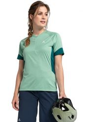Schöffel Koszulka kolarska "Auvergne" w kolorze zielonym rozmiar: 34. Zielone t-shirty sportowe Schöffel, bez wzorów, bez ramiączek, rowerowe. Za 88.64 zł.