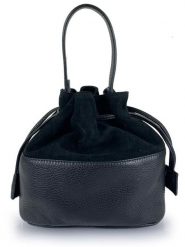 ORE10 Skórzana torebka w kolorze czarnym - 23 x 20 x 9 cm rozmiar: onesize. Czarne torebki klasyczne ORE10, bez wzorów, z materiału, przez ramię, bez dodatków. Za 173.99 zł.