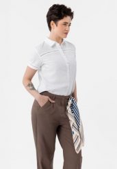 Biała koszula C-LIPERA. Białe koszule Volcano, l, bez wzorów, z bawełny, klasyczne, bez kołnierzyka, bez ramiączek. Za 89.99 zł.