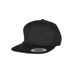 Czapka z popeliny Flexfit YP Clacssic. Czarne czapki z daszkiem FLEXFIT, bez wzorów, z bawełny, eleganckie. Za 67.65 zł.