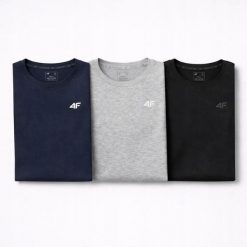 T-SHIRT DAMSKI 4F KOSZULKA SPORTOWA ZESTAW KOMPLET 3 SZTUKI XL F3306 SS26. T-shirty sportowe 4f, uniwersalny, bez wzorów, z bawełny, bez ramiączek, na fitness i siłownię. Za 119.97 zł.