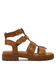Clarks Sandały Orinoco Cove 26176320 Brązowy. Brązowe sandały Clarks, bez wzorów, ze skóry, bez obcasa, na płaskiej podeszwie, bez zapięcia. Za 319.99 zł.