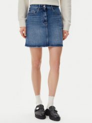 Tommy Jeans Spódnica jeansowa DW0DW20136 Niebieski Mom Fit. Niebieskie spódnice Tommy Jeans, bez wzorów, z bawełny. Za 219.99 zł.
