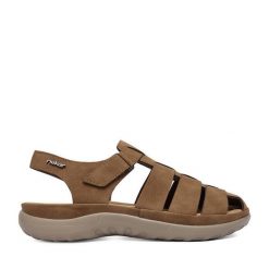 Sandały Rieker. Brązowe sandały Rieker, bez wzorów, bez obcasa, na płaskiej podeszwie, bez zapięcia. Za 319.99 zł.