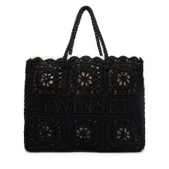 Torebka TWINSET. Czarne torebki klasyczne Twinset, bez wzorów, klasyczne, bez dodatków. Za 999.99 zł.