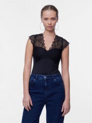 Pieces Body Tatianna 17114311 Czarny Slim Fit. Czarne body i gorsety Pieces, bez wzorów, z syntetyku, bez ramiączek. Za 109.99 zł.