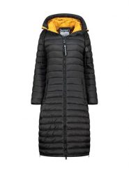 Geographical Norway Płaszcz zimowy "Azule" w kolorze czarnym rozmiar: XL. Czarne płaszcze Geographical Norway, na zimę, xl, bez wzorów, z puchu, bez kaptura. Za 288.52 zł.