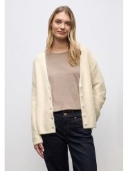 Cecil Kardigan w kolorze kremowym rozmiar: 36. Brązowe swetry Cecil, bez wzorów, bez ramiączek. Za 158.47 zł.