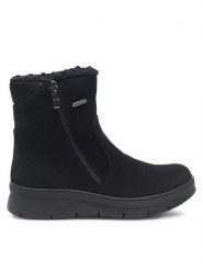 Go Soft Botki INES WS5921-03 Czarny. Czarne botki GO SOFT, bez wzorów, bez obcasa, na płaskiej podeszwie, bez zapięcia. Za 159.99 zł.