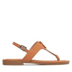 Sandały Liu Jo. Brązowe sandały Liu Jo, bez wzorów, bez obcasa, na płaskiej podeszwie, bez zapięcia. Za 479.99 zł.