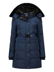 Geographical Norway Płaszcz pikowany "Bettino" w kolorze granatowym rozmiar: S. Niebieskie płaszcze Geographical Norway, s, bez wzorów, z tkaniny, bez kaptura. Za 354.10 zł.