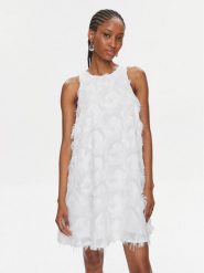 YAS Sukienka koktajlowa Dio 26033735 Biały Loose Fit. Białe sukienki YAS, s, bez wzorów, z syntetyku, wizytowe, bez kołnierzyka, bez ramiączek. Za 179.99 zł.
