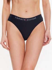 Tommy Hilfiger Figi klasyczne UW0UW04145 Granatowy. Niebieskie figi Tommy Hilfiger, bez wzorów, z bawełny. Za 59.99 zł.