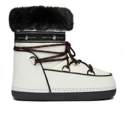 Śniegowce Beverly Hills Polo Club. Białe śniegowce Beverly Hills Polo Club, bez wzorów, bez zapięcia. Za 299.99 zł.