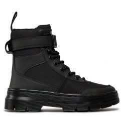 Trapery Dr. Martens. Czarne traperki Dr Martens, bez wzorów, bez obcasa, bez zapięcia. Za 849.99 zł.