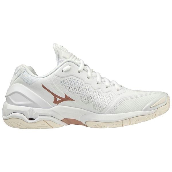 Buty sportowe Mizuno Weave Stealth Białe Piłka ręczna. Białe buty sportowe lifestyle Mizuno, bez wzorów, sportowe, bez zapięcia, mizuno wave. Za 249.99 zł.