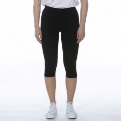 Legginsy Deha 3/4 Czarne Damskie. Czarne legginsy Deha, bez wzorów, z bawełny. Za 210.99 zł.