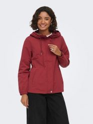ONLY Parka w kolorze czerwonym rozmiar: L. Czerwone płaszcze ONLY, l, bez wzorów, bez kaptura. Za 134.95 zł.