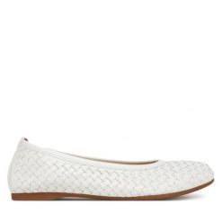 Baleriny Gabor. Białe baleriny Gabor, bez wzorów, bez obcasa, bez zapięcia. Za 339.99 zł.