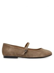Geox Baleriny D New Palmaria D664JA 21 C6029 Brązowy. Brązowe baleriny Geox, bez wzorów, ze skóry, bez obcasa, bez zapięcia. Za 449.99 zł.