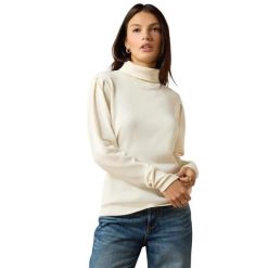 Sweter damski Ariat Aldergate. Białe swetry Ariat, s, bez wzorów, z bawełny, eleganckie, bez ramiączek. Za 323.00 zł.