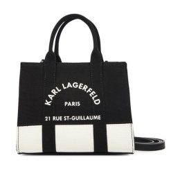 Torebka KARL LAGERFELD. Czarne torebki klasyczne KARL LAGERFELD, bez wzorów, klasyczne, bez dodatków. Za 299.99 zł.