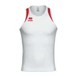 Tank top Errea Starter. Białe topy ERREA, bez wzorów, sportowe, bez kołnierzyka, bez ramiączek. Za 237.00 zł.