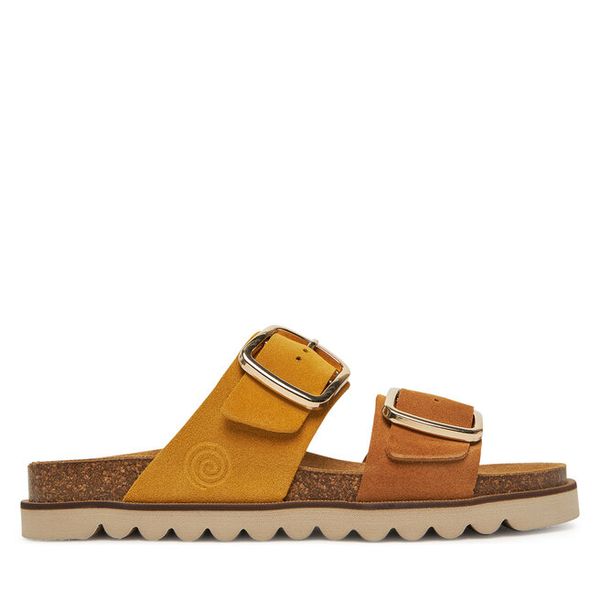 Klapki Dr. Brinkmann. Żółte klapki Dr. Brinkmann, bez wzorów, bez obcasa, bez zapięcia. Za 339.99 zł.