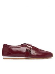 Tommy Hilfiger Baleriny Bella Ballet Mary Jane FW0FW09416 Bordowy. Czerwone baleriny Tommy Hilfiger, bez wzorów, ze skóry, bez obcasa, bez zapięcia. Za 449.99 zł.