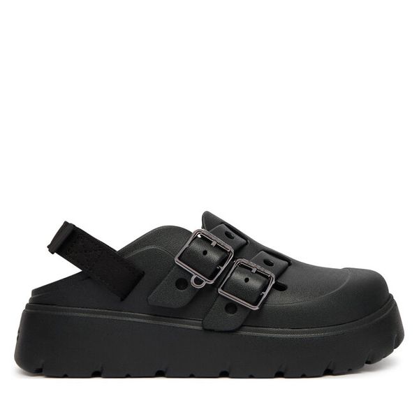Sandały Crocs. Czarne sandały Crocs, bez wzorów, bez obcasa, na płaskiej podeszwie, bez zapięcia. Za 319.99 zł.