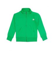 Bluza z bawełna z pełny zamek błyskawiczny na co dzień. Zielone bluzy LEONE 1947 APPAREL, bez wzorów, z bawełny, bez ramiączek, bez kaptura. Za 63.11 zł.