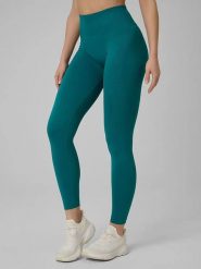 4F Legginsy sportowe w kolorze turkusowym rozmiar: XS/S. Niebieskie legginsy 4f, s, bez wzorów, z materiału, z podwyższonym stanem, outdoorowe. Za 57.99 zł.