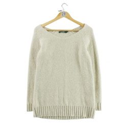 Second life - Damski beżowy sweter - Jak nowy. Brązowe swetry Ralph Lauren, bez wzorów, bez ramiączek. Za 135.32 zł.