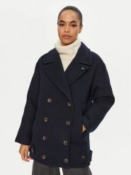 Tommy Jeans Płaszcz przejściowy DW0DW19752 Granatowy Regular Fit. Niebieskie płaszcze Tommy Jeans, xxs, bez wzorów, z jeansu, bez kaptura. Za 649.99 zł.