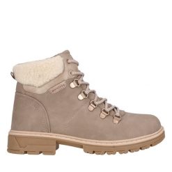 Trapery Whistler. Brązowe traperki WHISTLER, bez wzorów, bez obcasa, bez zapięcia. Za 349.99 zł.